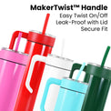 20oz Skinny with Handle — MakerTwist Handle 20oz Skinny Tumbler