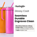 20oz Skinny with Handle — 20oz Skinny tumbler with twist on handle makertwist 2