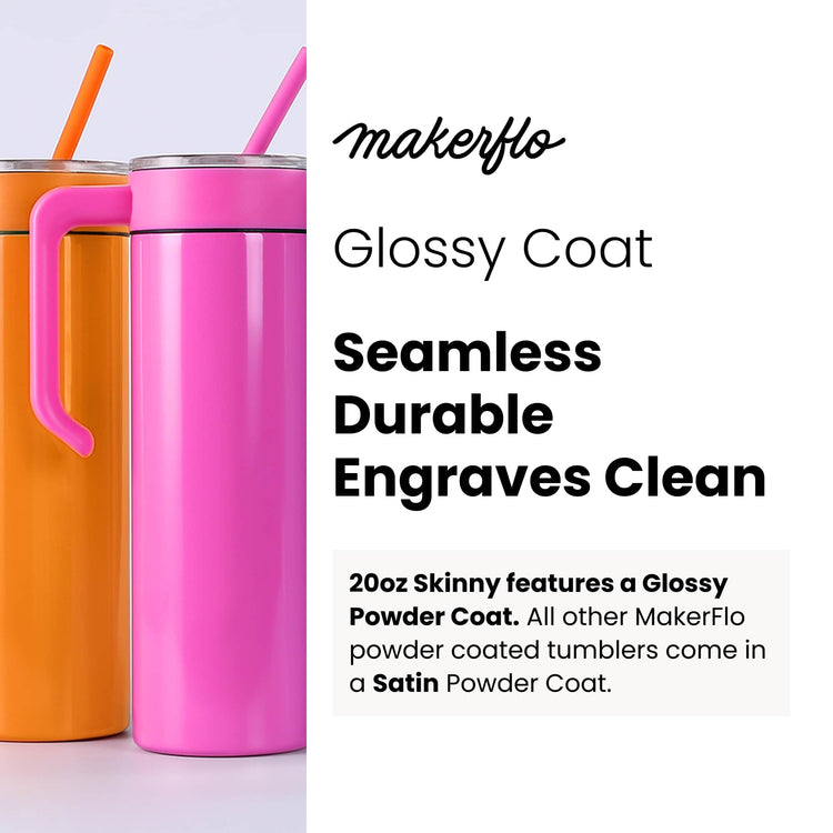 20oz Skinny with Handle — 20oz Skinny tumbler with twist on handle makertwist 2