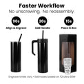 20oz Skinny with Handle — 20oz skinny tumbler production speed