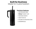 20oz Skinny with Handle — 20oz Skinny Tumbler with Twist On Handle Built for Buisiness MakerTwist