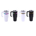 30oz Electroplated Tumbler with Handle — 30oz electroplated tumbler with twist on handle white rainbow