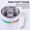 30oz Electroplated Tumbler with Handle — MakerTwist Handle 30oz Tumbler