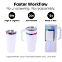 30oz Electroplated Tumbler with Handle — Electroplated 30oz tumbler with handle laser ready production ready