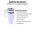 30oz Electroplated Tumbler with Handle — Electroplated 30oz Tumbler with Twist On Handle Built for Buisiness MakerTwist