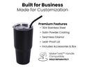 30oz Tumbler — 30oz Tumbler with Twist On Handle Built for Buisiness MakerTwist