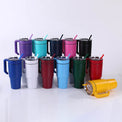 30oz Tumbler with Handle — 30oz Tumbler With Twist On Handle Powder Coated Laser Ready MakerTwist by