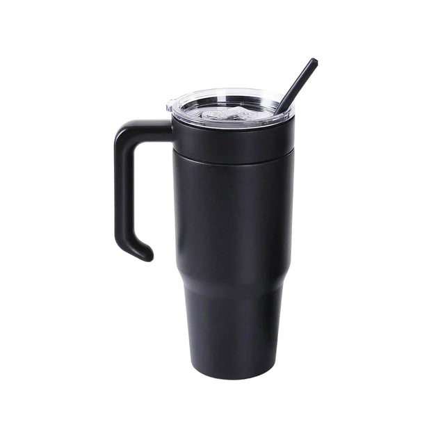 30oz Tumbler with Handle — 30oz tumbler with twist on handle black