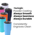 30oz Tumbler with Handle — 30oz tumbler with twist on handle Powder Coated Tumblers For Laser Engraving 2