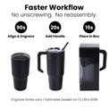 30oz Tumbler with Handle — 30oz tumbler with handle laser ready production ready