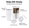 30oz Tumbler with Handle — Gift Ready 30oz Tumbler with Twist On Handle for Laser Engraving