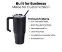 30oz Tumbler with Handle — 30oz Tumbler with Twist On Handle Built for Buisiness MakerTwist