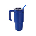 30oz Tumbler with Handle — 30oz tumbler with twist on handle blue