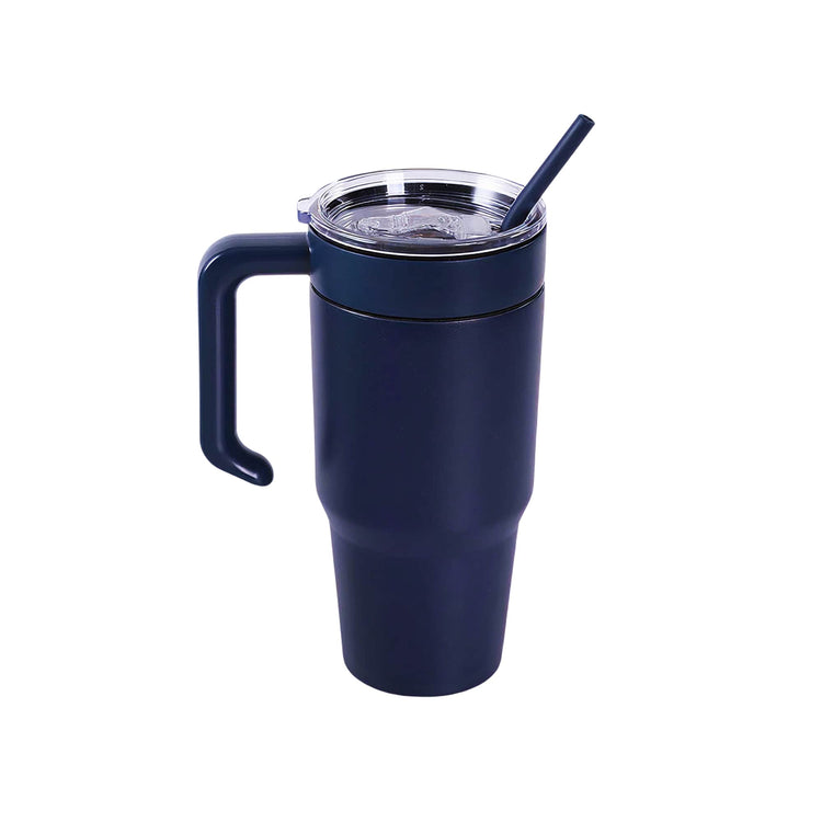 30oz Tumbler with Handle — 30oz tumbler with twist on handle navy