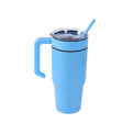 30oz Tumbler with Handle — 30oz tumbler with twist on handle light blue