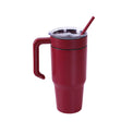 30oz Tumbler with Handle — 30oz tumbler with twist on handle maroon
