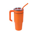30oz Tumbler with Handle — 30oz tumbler with twist on handle orange
