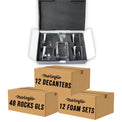 4 Glass Decanter Set — DECANTER SET 4 GLASS 12 SETS