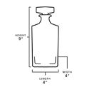 4 Glass Decanter Set — WHISKEY DECANTER DIMS 2x