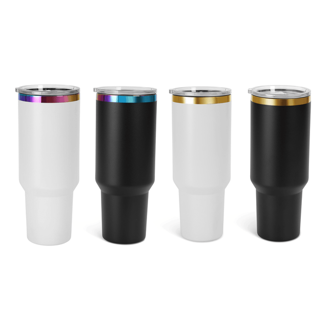 40oz Electroplated Tumbler — 40oz Electroplated Tumbler in gold rainbow