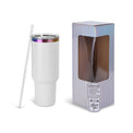 40oz Electroplated Tumbler — Rainbow Electro Plated 40oz Tumbler White box accessories