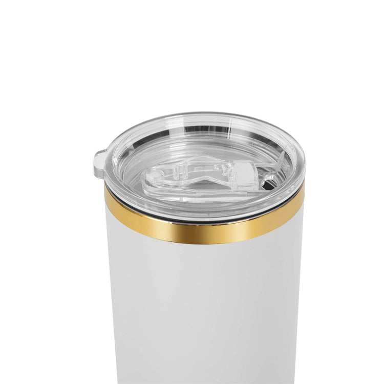 40oz Electroplated Tumbler — gold plated tumbler top 40oz white 1