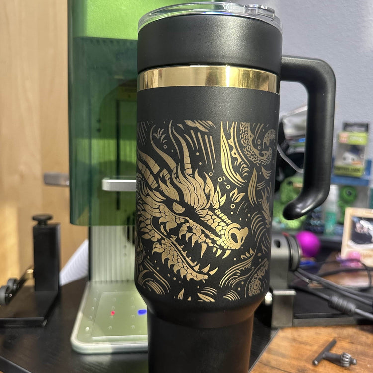 40oz Electroplated Tumbler — gold plated engraved tumbler 1