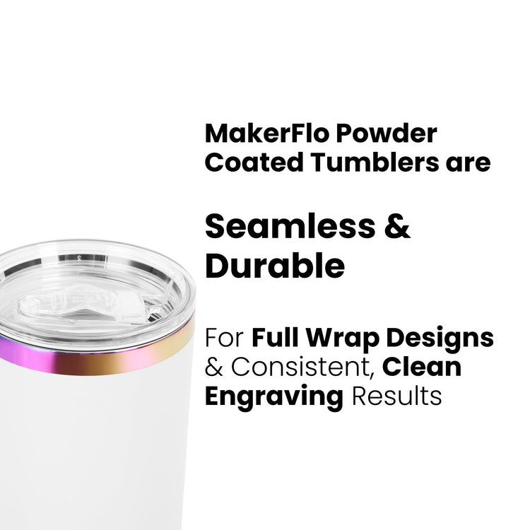 40oz Electroplated Tumbler with Handle — Electroplated Powder Coated Tumblers For Laser Engraving 2