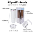 40oz Electroplated Tumbler with Handle — Electroplated Gift Ready 40oz Tumbler with Twist On Handle for Laser Engraving