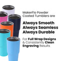 40oz Tumbler — Powder Coated Tumblers For Laser Engraving