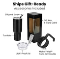 40oz Tumbler with Handle — Gift Ready 40oz Tumbler with Twist On Handle for Laser Engraving