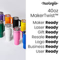 40oz Tumbler with Handle — 40oz tumbler with twist on handle makertwist 1