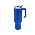40oz Tumbler with Handle — 40oz tumbler with twist on handle blue