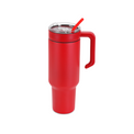 40oz Tumbler with Handle — 40oz tumbler with twist on handle red