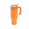 40oz Tumbler with Handle — 40oz tumbler with twist on handle orange