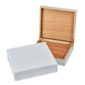 Cigar Humidor Box — Valet Box Cedar Lined Medium White