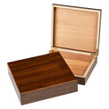 Cigar Humidor Box — Valet Box Cedar Lined Medium Walnut