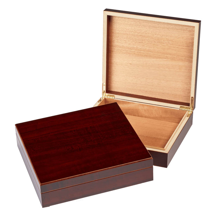 Cigar Humidor Box — Valet Box Cedar Lined Medium Cherrywood