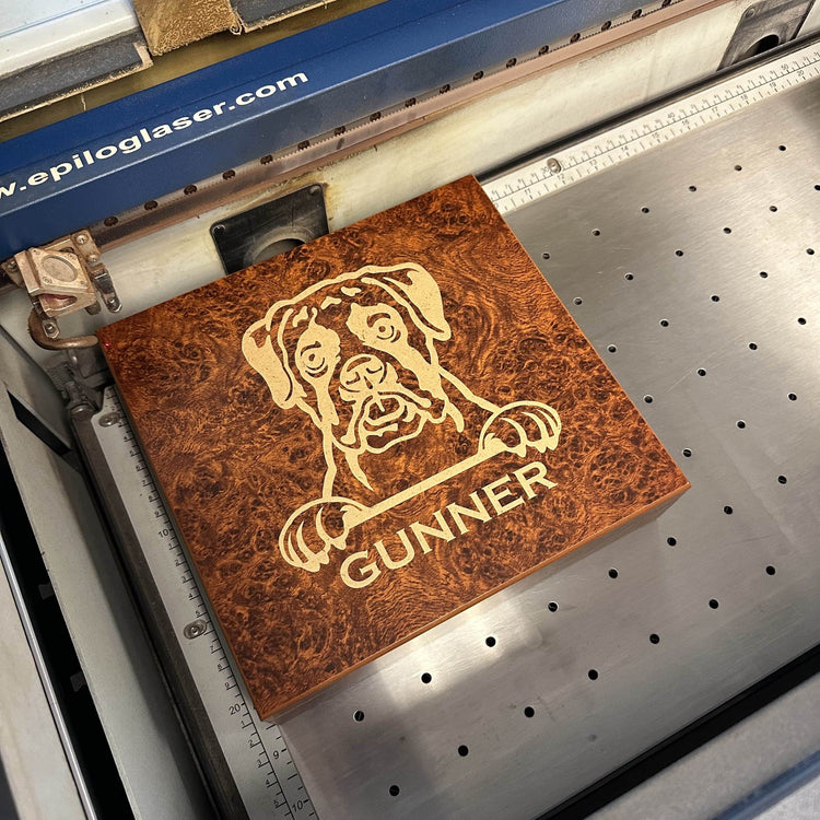 Cigar Humidor Box — valet box engraving 1