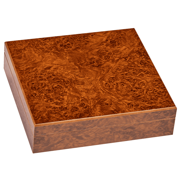 Cigar Humidor Box — valet box medium burlwood