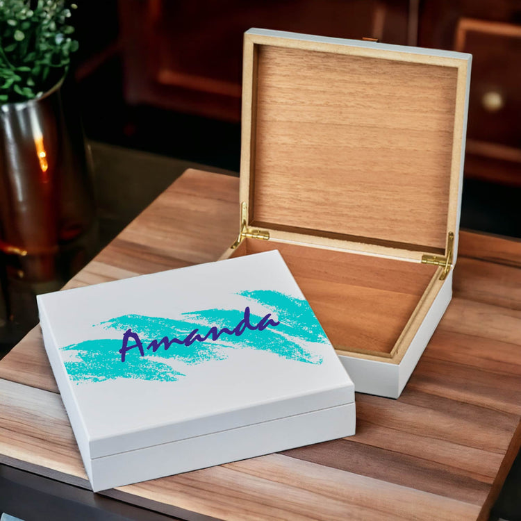 Cigar Humidor Box — customized valet box white