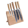 Kitchen Knife Set with Magnetic Block Stand — Rubberwood Knife Set 4