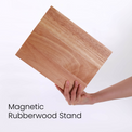 Kitchen Knife Set with Magnetic Block Stand — rubberwood stand knife set