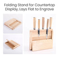 Kitchen Knife Set with Magnetic Block Stand — knife set on rubberwood folding stand