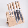 Kitchen Knife Set with Magnetic Block Stand — Rubberwood Knife Set with Magnetic Block stand0U9A8942 2