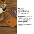 Laserette Bottle Opener Coaster — Laserette bottle opener coaster wallet engravable uv print 1