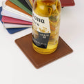 Laserette Bottle Opener Coaster — Bottle Opener Coaster Laserette Engravable Leatherette 4
