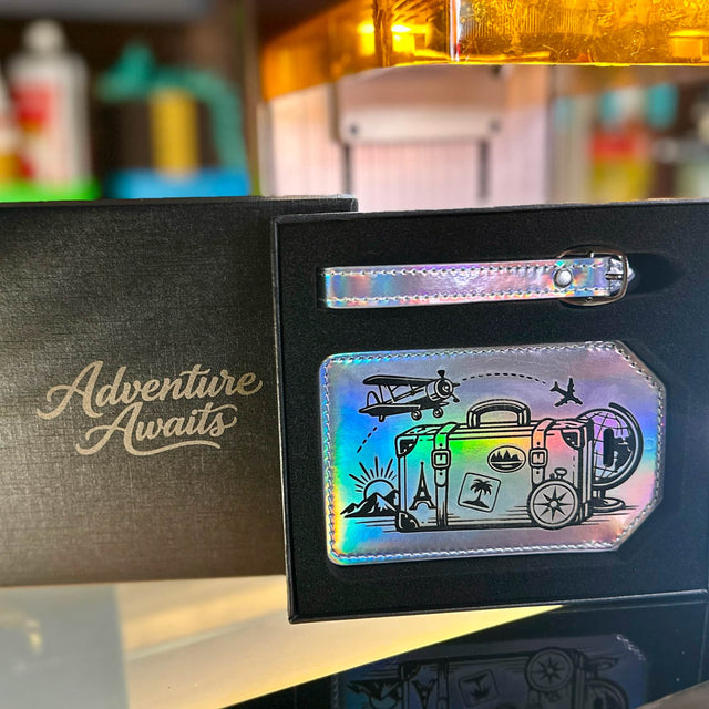 Laserette Luggage Tag — See Laserette Engraved see the difference 1