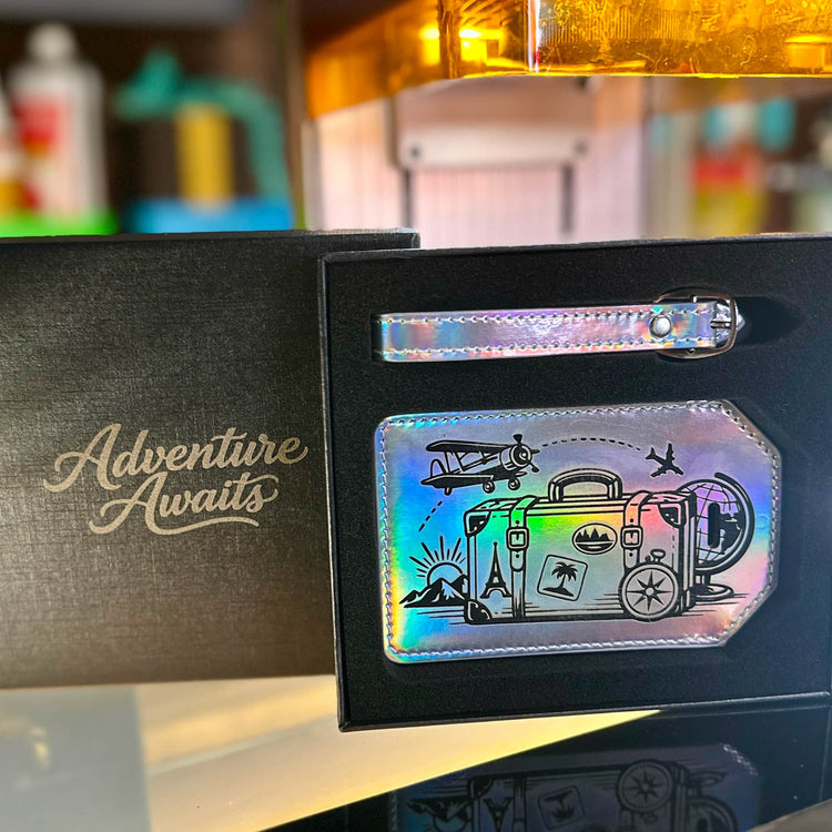 Laserette Luggage Tag — See Laserette Engraved see the difference 1