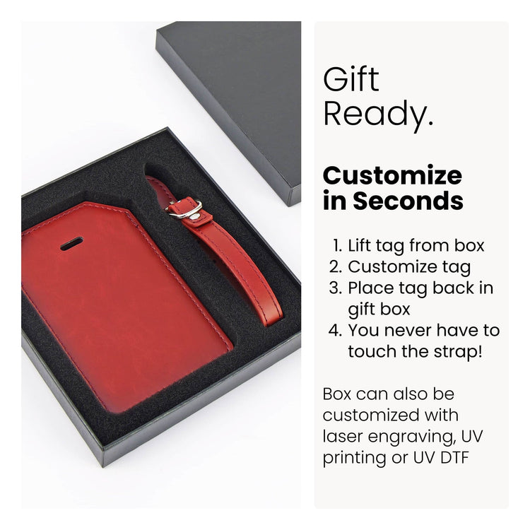 Laserette Luggage Tag — Laserette passport wallet gift box backaging 2